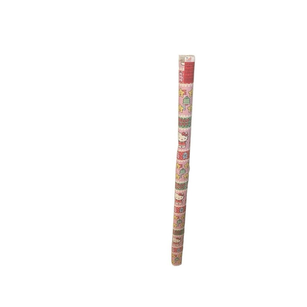 HELLO KITTY Christmas Wrapping Paper 40 sq ft Large RARE